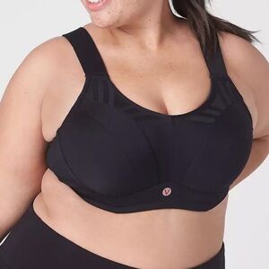 LIVI Active Black Underwire Support Straps Sports Bra Size 40G